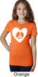 Girls Peace Tee Hippie Heart Peace T-shirt