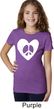 Girls Peace Tee Hippie Heart Peace T-shirt