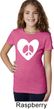 Girls Peace Tee Hippie Heart Peace T-shirt