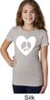 Girls Peace Tee Hippie Heart Peace T-shirt