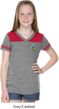 Girls Pineapple Patch Pocket Print Football Tee