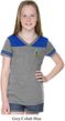 Girls Pineapple Patch Pocket Print Football Tee