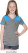 Girls Pineapple Patch Pocket Print Football Tee