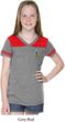 Girls Pineapple Patch Pocket Print Football Tee