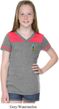 Girls Pineapple Patch Pocket Print Football Tee