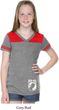 Girls Pow Mia Bottom Print Football Tee
