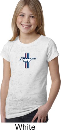Girls Shirt The Legend Lives Crest Small Print Burnout Tee T-Shirt