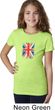 Girls UK Flag Shirt Union Jack Small Tee T-Shirt