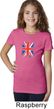 Girls UK Flag Shirt Union Jack Small Tee T-Shirt