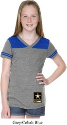 Girls US Army Bottom Print Football Tee