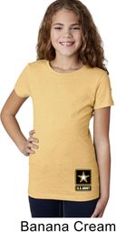 Girls US Army Bottom Print T-shirt