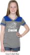 Girls White Penguin Power Swim Football Tee