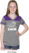 Girls White Penguin Power Swim Football Tee