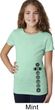 Girls Yoga Shirt Black 7 Chakras Bottom Print Tee T-Shirt
