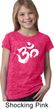 Girls Yoga Shirt Brushstroke Aum Burnout Tee T-Shirt
