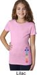 Girls Yoga Shirt Colored Chakras Bottom Print Tee T-Shirt