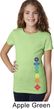 Girls Yoga Shirt Floral Chakras Bottom Print Tee T-Shirt