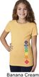 Girls Yoga Shirt Floral Chakras Bottom Print Tee T-Shirt