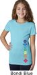 Girls Yoga Shirt Floral Chakras Bottom Print Tee T-Shirt