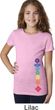 Girls Yoga Shirt Floral Chakras Bottom Print Tee T-Shirt