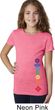 Girls Yoga Shirt Floral Chakras Bottom Print Tee T-Shirt