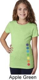 Girls Yoga Shirt Glowing Chakras Bottom Print Tee T-Shirt