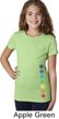 Girls Yoga Shirt Glowing Chakras Bottom Print Tee T-Shirt