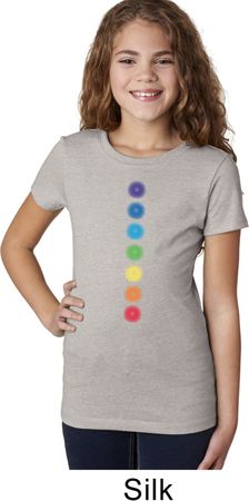 Girls Yoga Shirt Glowing Chakras Tee T-Shirt
