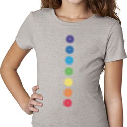 Girls Yoga Shirt Glowing Chakras Tee T-Shirt