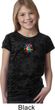 Girls Yoga Shirt Hippie Sun Patch Middle Print Burnout Tee T-Shirt