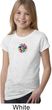 Girls Yoga Shirt Hippie Sun Patch Middle Print Burnout Tee T-Shirt