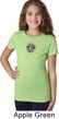 Girls Yoga Shirt Hippie Sun Patch Middle Print Tee T-Shirt