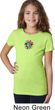 Girls Yoga Shirt Hippie Sun Patch Middle Print Tee T-Shirt