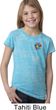 Girls Yoga Shirt Hippie Sun Patch Pocket Print Burnout Tee T-Shirt