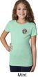 Girls Yoga Shirt Hippie Sun Patch Pocket Print Tee T-Shirt