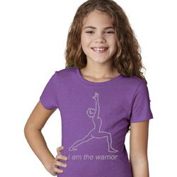 Girls Yoga Shirt Line Warrior Tee T-Shirt