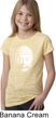 Girls Yoga Shirt Little Buddha Head Burnout Tee T-Shirt