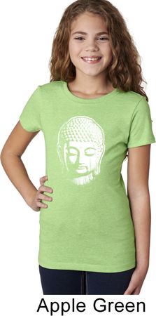Girls Yoga Shirt Little Buddha Head Tee T-Shirt