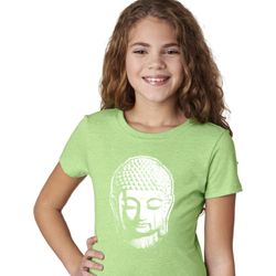 Girls Yoga Shirt Little Buddha Head Tee T-Shirt