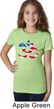 Girls Yoga Shirt Patriotic Om Tee T-Shirt
