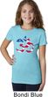 Girls Yoga Shirt Patriotic Om Tee T-Shirt