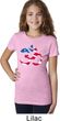 Girls Yoga Shirt Patriotic Om Tee T-Shirt