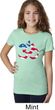 Girls Yoga Shirt Patriotic Om Tee T-Shirt