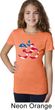 Girls Yoga Shirt Patriotic Om Tee T-Shirt