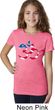 Girls Yoga Shirt Patriotic Om Tee T-Shirt
