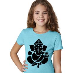 Girls Yoga Shirt Shadow Ganesha Tee T-Shirt