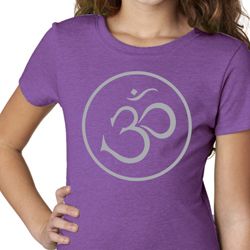 Girls Yoga Shirt Thin OM Tee T-Shirt