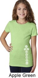 Girls Yoga Shirt White 7 Chakras Bottom Print Tee T-Shirt