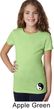 Girls Yoga Shirt Yin Yang Patch Bottom Print Tee T-Shirt