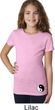 Girls Yoga Shirt Yin Yang Patch Bottom Print Tee T-Shirt